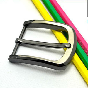 1pcs Metal 40mm Laser Belt Buckle Middle Center Half Bar Buckle Leather Belt Bridle Halter Harness Fit for 37mm-39mm belt