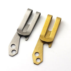 1pcs Solid Metal Cash Clip Fashion Simple Money Clamp Holder Wallet Brass Stainless Steel Leather craft DIY Key ring pendant