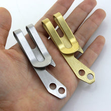 画像をギャラリービューアに読み込む, 1pcs Solid Metal Cash Clip Fashion Simple Money Clamp Holder Wallet Brass Stainless Steel Leather craft DIY Key ring pendant