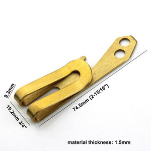 1pcs Solid Metal Cash Clip Fashion Simple Money Clamp Holder Wallet Brass Stainless Steel Leather craft DIY Key ring pendant
