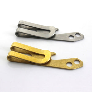 1pcs Solid Metal Cash Clip Fashion Simple Money Clamp Holder Wallet Brass Stainless Steel Leather craft DIY Key ring pendant