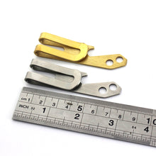 Carregar imagem no visualizador da galeria, 1pcs Solid Metal Cash Clip Fashion Simple Money Clamp Holder Wallet Brass Stainless Steel Leather craft DIY Key ring pendant