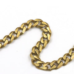 C 1 Meter Solid Brass Flat Head Bags Chain Open Curb Link Necklace Wheat Chain None-polished Bags Straps Parts DIY Accessories