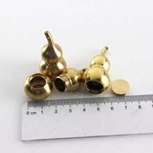 Carregar imagem no visualizador da galeria, A 1pcs Solid Brass Gourd Shape Keyring Pendants Jewelry Hardware DIY Leather Crafts for Gifts Toy