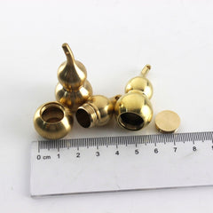 A 1pcs Solid Brass Gourd Shape Keyring Pendants Jewelry Hardware DIY Leather Crafts for Gifts Toy