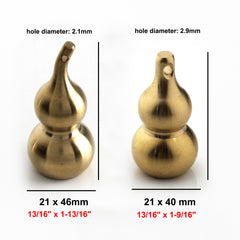 A 1pcs Solid Brass Gourd Shape Keyring Pendants Jewelry Hardware DIY Leather Crafts for Gifts Toy