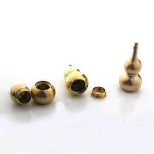 A 1pcs Solid Brass Gourd Shape Keyring Pendants Jewelry Hardware DIY Leather Crafts for Gifts Toy