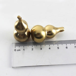 A 1pcs Solid Brass Gourd Shape Keyring Pendants Jewelry Hardware DIY Leather Crafts for Gifts Toy