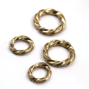 C 1pcs Solid Brass Open Twist O Ring Seam Round Jump Ring Key chain Garments Shoes Leather Craft DIY Connector CLOXY