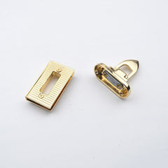 1x Metal Bag Folding Lock Clasp Push Lock Lightgold Closure Catch Fashion Leather Craft Women Bag Purse Handbag Accessories