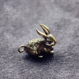 A 1pcs Retro Brass Rabbit Pendants Animals Pendant Necklace Jewelry Leather Craft Bag Purse Leather Belt Decoration Parts