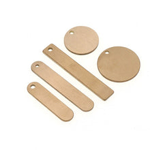 Load image into Gallery viewer, A 1 Pcs Solid Brass Keyrings Pedant Stuff and Animal Anti-lost for contacting Laser printing brass bar Leather craft DIY accessory