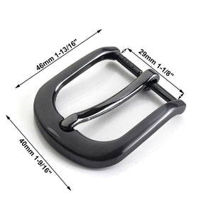 1pcs Metal 3cm Belt Buckle Casual Gun black End Bar Heel bar Single Pin Belt Buckle Leather Craft Webbing fit for 27-29mm belt