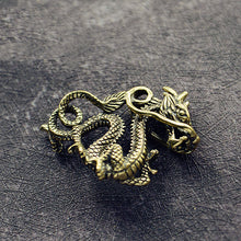 画像をギャラリービューアに読み込む, A 1pcs Retro Brass Dragon Pendants Animals Pendant Necklace Jewelry Leather Craft Bag Purse Leather Belt Decoration Parts
