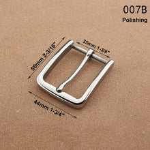Load image into Gallery viewer, 1pcs Stainless Steel 35mm Belt Buckle End Bar Heel bar Buckle Single Pin Heavy-duty For 32mm-34mm Belts Leather Craft Accessory