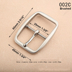 1pcs Stainless Steel 35mm Belt Buckle End Bar Heel bar Buckle Single Pin Heavy-duty For 32mm-34mm Belts Leather Craft Accessory