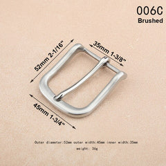 1pcs Stainless Steel 35mm Belt Buckle End Bar Heel bar Buckle Single Pin Heavy-duty For 32mm-34mm Belts Leather Craft Accessory