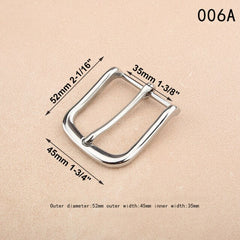 1pcs Stainless Steel 35mm Belt Buckle End Bar Heel bar Buckle Single Pin Heavy-duty For 32mm-34mm Belts Leather Craft Accessory