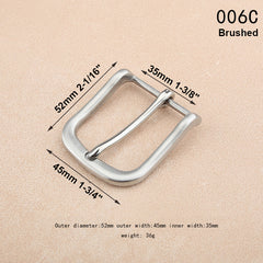 1pcs Stainless Steel 35mm Belt Buckle End Bar Heel bar Buckle Single Pin Heavy-duty For 32mm-34mm Belts Leather Craft Accessory