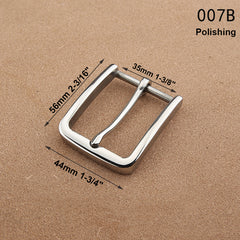 1pcs Stainless Steel 35mm Belt Buckle End Bar Heel bar Buckle Single Pin Heavy-duty For 32mm-34mm Belts Leather Craft Accessory