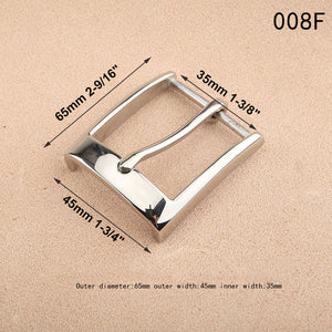 1pcs Stainless Steel 35mm Belt Buckle End Bar Heel bar Buckle Single Pin Heavy-duty For 32mm-34mm Belts Leather Craft Accessory