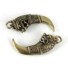 画像をギャラリービューアに読み込む, A 1pcs Retro Brass Dragon Pendants myth Animals Pendant Necklace Jewelry Leather Craft Bag Purse Leather Belt Decoration Parts