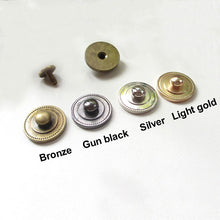 Carica l&#39;immagine nel visualizzatore di Gallery, B 4pcs Brass Screw Back Rivets for Bag Base Studs and Leather Studs Nail Garment Leather Craft Belt Wallet Bag Decoration Hardware