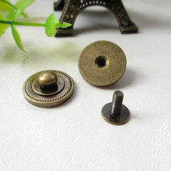 B 4pcs Brass Screw Back Rivets for Bag Base Studs and Leather Studs Nail Garment Leather Craft Belt Wallet Bag Decoration Hardware