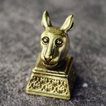 画像をギャラリービューアに読み込む, B 1pcs Solid Brass Keychain Charm Pendant Stamps High Quality Chinese Zodiac Signs Leather Craft DIY Decoration Keyring Animals