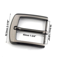 Carica l&#39;immagine nel visualizzatore di Gallery, 1pcs 40mm Metal Men&#39;s Casual Belt Buckle Laser Printed End Bar Heel bar Buckle Single Pin Half Buckle Leather Craft Webbing