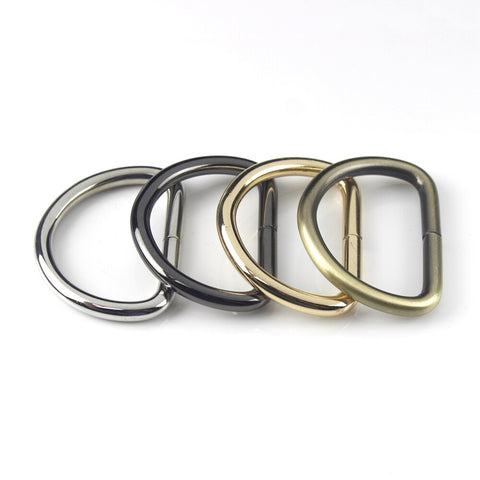 50pcs 1 1/2" 38mm Metal Open-end D ring Buckle for Webbing Backpack Leather Craft Bag Strap Purse Pet Collar Parts Accessorie