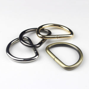 50pcs 1 1/2" 38mm Metal Open-end D ring Buckle for Webbing Backpack Leather Craft Bag Strap Purse Pet Collar Parts Accessorie