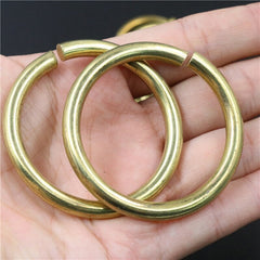 C 10pcs Solid brass Open O ring seam Round jump ring Garments shoes Leather craft bag Jewelry findings repair connectors