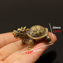Load image into Gallery viewer, B 1pcs Vintage Brass Turtle dragon Head Pendant charms Keyring Garment Bag Gifts leather bag wallet chain diy decoration