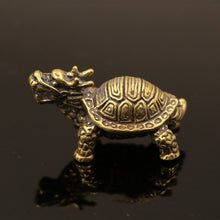 Load image into Gallery viewer, B 1pcs Vintage Brass Turtle dragon Head Pendant charms Keyring Garment Bag Gifts leather bag wallet chain diy decoration
