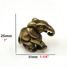 Load image into Gallery viewer, B 1pcs Solid Brass Elephant Pendant charms Vintage Keyring Garment Bag Gifts leather bag wallet chain diy decoration 25x31mm