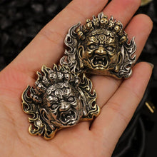 Load image into Gallery viewer, B 2 Pcs Brass Evil Myth Design Conchos Screw Back Rivets Leather Craft Bag Wallet Garment Decoration Cool Punk Style