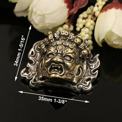 B 2 Pcs Brass Evil Myth Design Conchos Screw Back Rivets Leather Craft Bag Wallet Garment Decoration Cool Punk Style