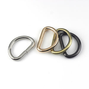 50pcs 1 1/4" 32mm Metal Open-end D ring Buckle for Webbing Backpack Leather Craft Bag Strap Purse Pet Collar Parts Accessorie
