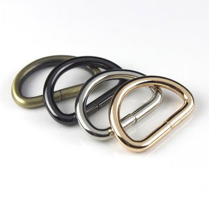 50pcs 1 1/4" 32mm Metal Open-end D ring Buckle for Webbing Backpack Leather Craft Bag Strap Purse Pet Collar Parts Accessorie