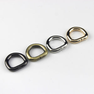 50pcs Pack 4/8" 13mm Metal Open-end D ring Buckle for Webbing Backpack Leather Craft Bag Strap Purse Pet Collar Parts Accessorie