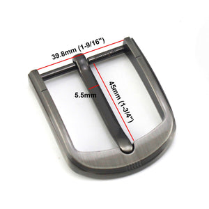 1pcs Metal 40mm Belt Buckle Middle Center Bar Single Pin Buckle Leather Belt Bridle Halter Harness Fit for 37mm-39mm belt