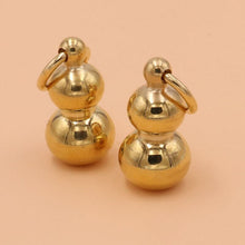 画像をギャラリービューアに読み込む, A 1pcs Solid Brass Gourd Shape Cute Keyring Charms Pendants Jewelry Hardware DIY Leather Crafts for Gifts Toy High Quality CLOXY