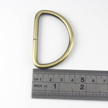 Carica l&#39;immagine nel visualizzatore di Gallery, 50pcs Pack 2&quot; 50mm Metal Open-end D ring Buckle for Webbing Backpack Leather Craft Bag Strap Purse Pet Collar Parts Accessorie