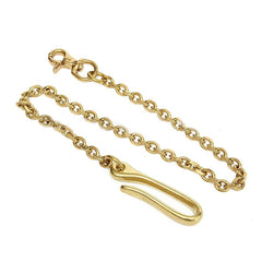 C 17.7" Solid Brass Fob Clip Waist chain with 2 hooks Trousers Jeans Wallet Men Belt Pants Keychain Metal Snap Hook DIY Accessory