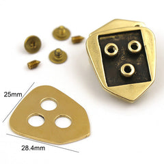 B Solid Brass Metal Tuck Lock Push Lock Closure Catch Clasp Buckle Fasteners for Leather Craft Bag Case Handbag Purse Briefcase