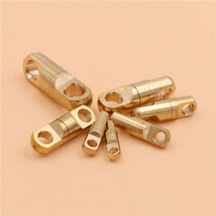 B 2Pcs Solid Brass Swivel Eye Rotating Connector for Keychain Round Circle Key Ring