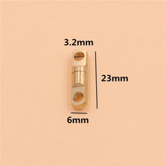 B 2Pcs Solid Brass Swivel Eye Rotating Connector for Keychain Round Circle Key Ring