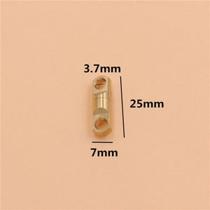 B 2Pcs Solid Brass Swivel Eye Rotating Connector for Keychain Round Circle Key Ring