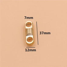 Carica l&#39;immagine nel visualizzatore di Gallery, B 2Pcs Solid Brass Swivel Eye Rotating Connector for Keychain Round Circle Key Ring